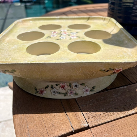 Vintage Partylite Candle Holder Terrace Blossom -Tea Lights - Picture 9 of 14